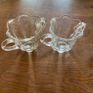 Elegant Clear Glass sugar bowl Set